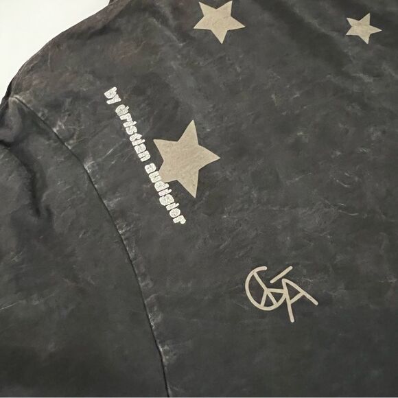 C Bar A Lovestock Ranch by Christian Audigier XXL Stars Mushroom Psychedelic Tee - Picture 7 of 14